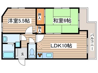 間取図 ランパ－ト鳴子