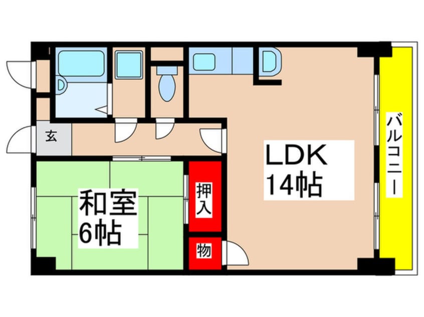 間取図 アパートメント千早