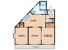 センチュリ－重原 3DKの間取り