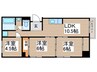 なかくにビル 3LDKの間取り