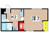 ヴァーベナ川名 1Kの間取り