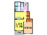 ﾒｿﾞﾝｱﾑｰﾙ 1LDKの間取り