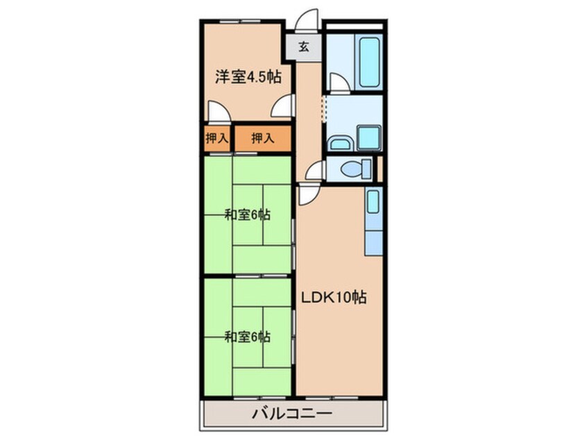 間取図 キャッスルハイツ師勝