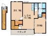 ドゥーハウスⅩ 2LDKの間取り