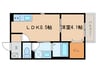 レガーロ志賀本通 1LDKの間取り