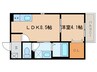 レガーロ志賀本通 1LDKの間取り