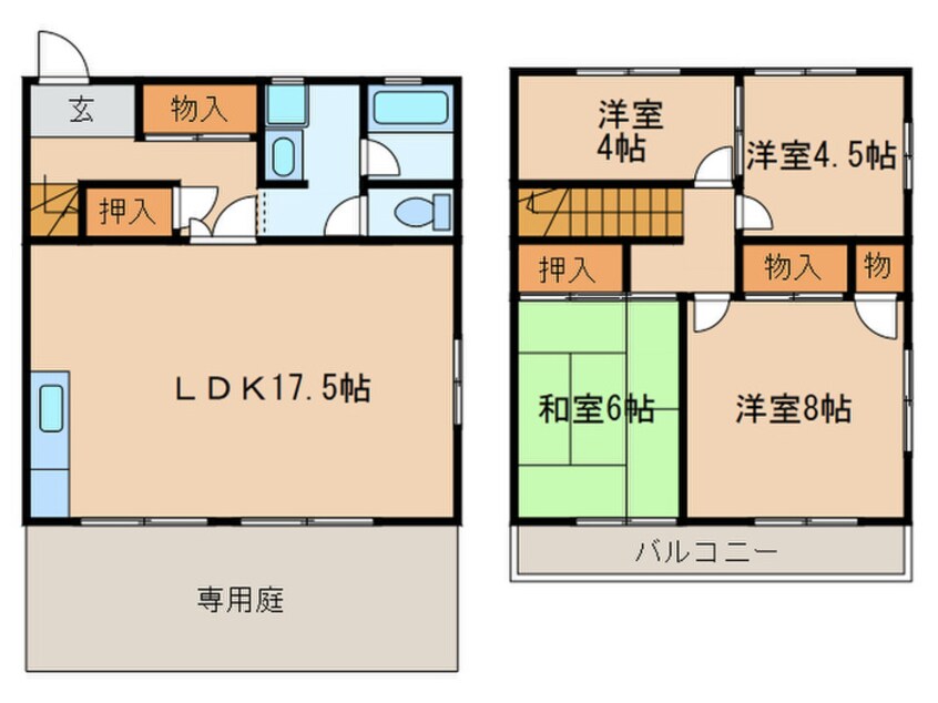 間取図 石尾台六丁目貸家