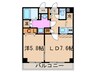 エスポア－ル千種 1LDKの間取り