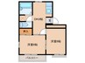 ベルハイツⅡ 2DKの間取り