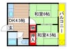緑ハイツ 2DKの間取り