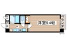 アビタシオン船原 1Kの間取り