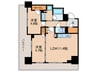 ﾌﾟﾗｳﾄﾞﾀﾜｰ久屋大通公園南(701) 2LDKの間取り