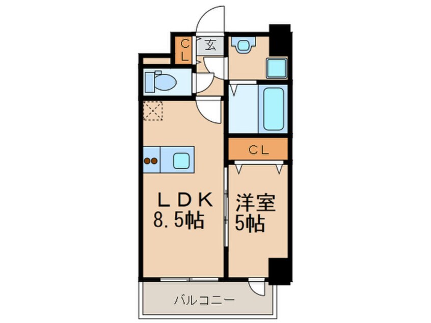 間取図 アステリ鶴舞テーセラ
