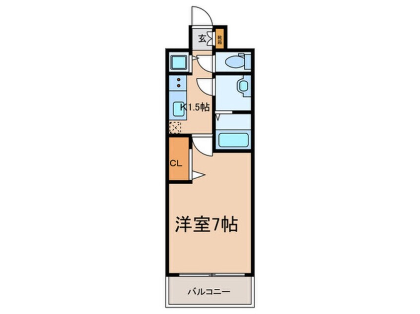 間取図 ﾌﾟﾚｻﾝｽ鶴舞公園ｾﾗｳﾞｨ(707)