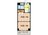 桜マンション 2Kの間取り