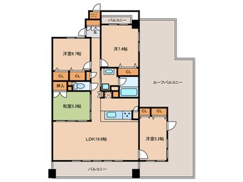 間取図 ﾊﾞﾝﾍﾞｰﾙｸﾞﾗﾝ豊田下市場(702)