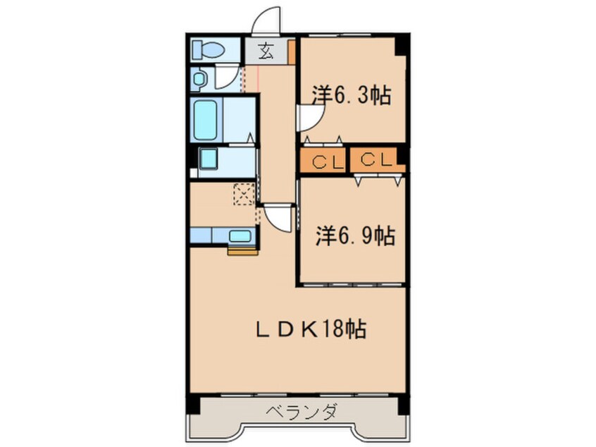 間取図 サンシティ貴船