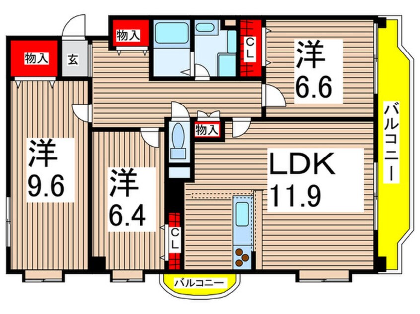 間取図 シャンティ滝川