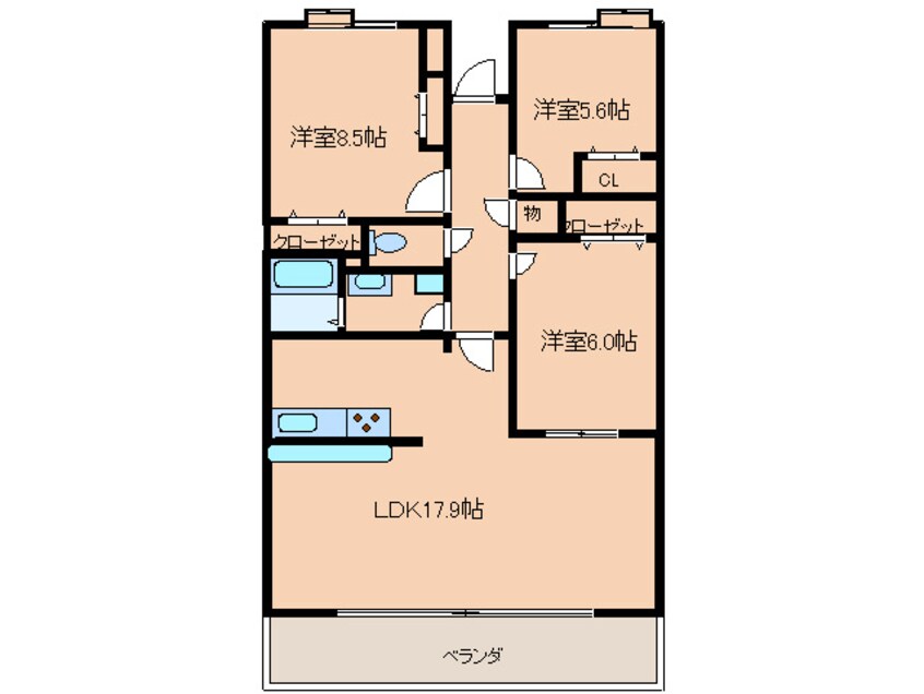 間取図 シャンティ滝川