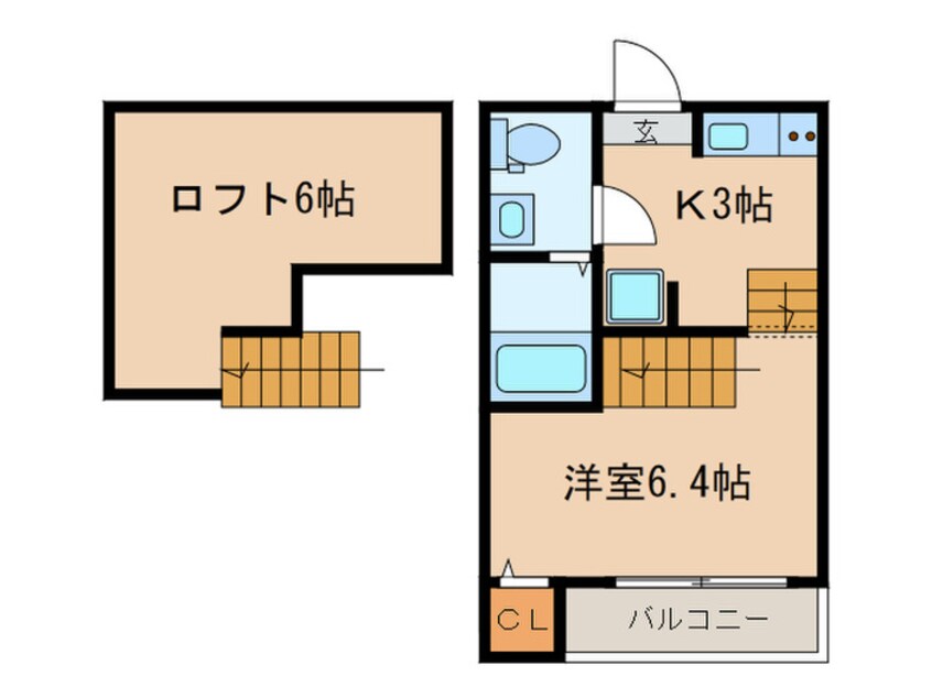 間取図 デザイナーズコーポ賑町