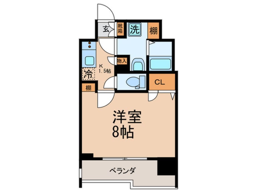 間取図 ﾌﾟﾚｻﾝｽ丸の内雅風(404)