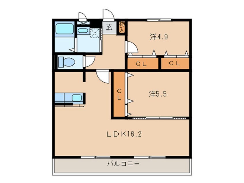 間取図 グリュックＨＩＲＡＴＡ