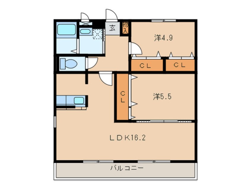 間取図 グリュックＨＩＲＡＴＡ