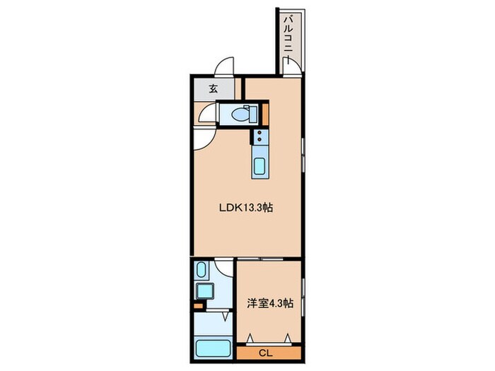 間取り図 クラージュ龍ノ口