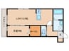 アーククレール 1LDKの間取り