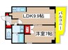 サンリヴァーメゾン 1LDKの間取り