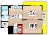 ヤマテオザワビル 2DKの間取り