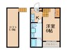 Casa　di　Chaton 1Kの間取り