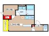 fika塩釜口 1LDKの間取り