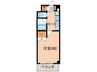 レージュ城西 1Kの間取り