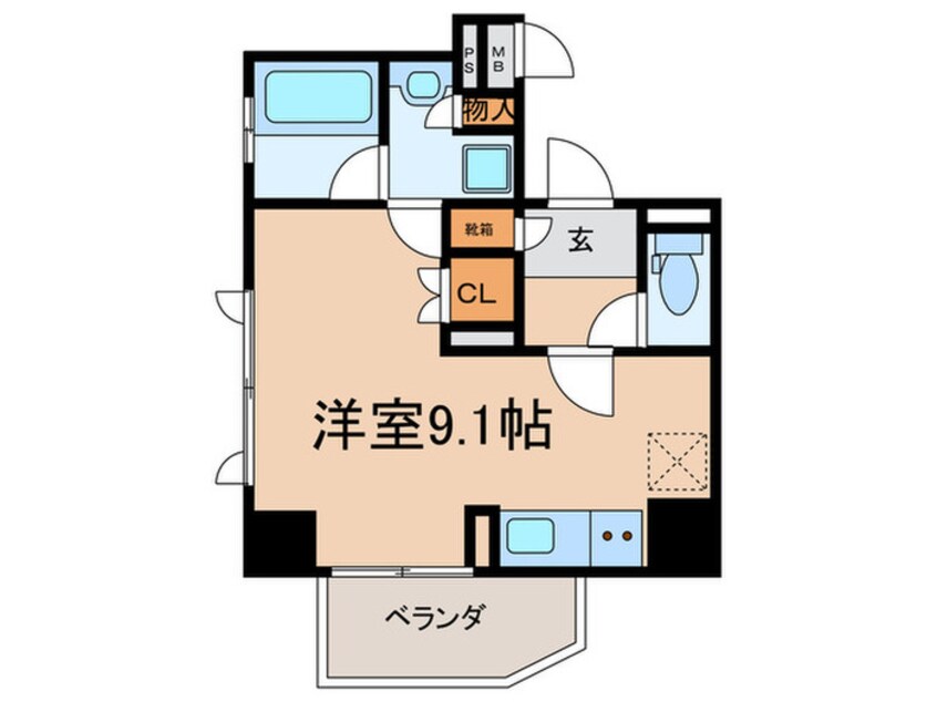 間取図 ｵｰﾌﾟﾝﾚｼﾞﾃﾞﾝｼｱ栄THECOURT(904)