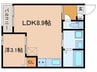 Crecia刈谷 1LDKの間取り