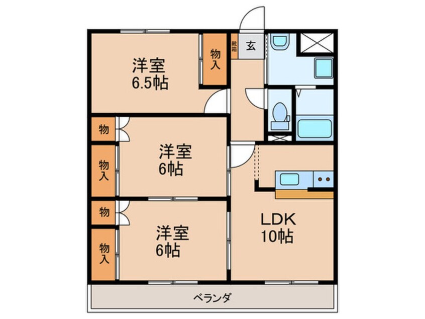 間取図 ヴァンヴェール五明A