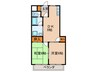 ほら貝ビレッジ 2DKの間取り