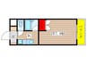 第2コーポ魚半 1Kの間取り
