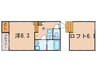 パルク　カナヤマ1 1Kの間取り