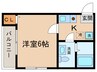 コンパ－トハウス高畑 1Kの間取り