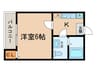 コンパ－トハウス高畑 1Kの間取り