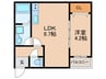 LECOCON岩倉Ⅳ 1LDKの間取り