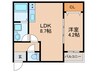 LECOCON岩倉Ⅳ 1LDKの間取り