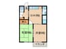 ファミール石刀 2DKの間取り