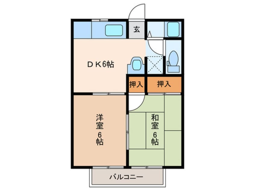 間取図 クラウンズ・ベルＢ