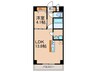 GRANDUKE千代田regaria 1LDKの間取り