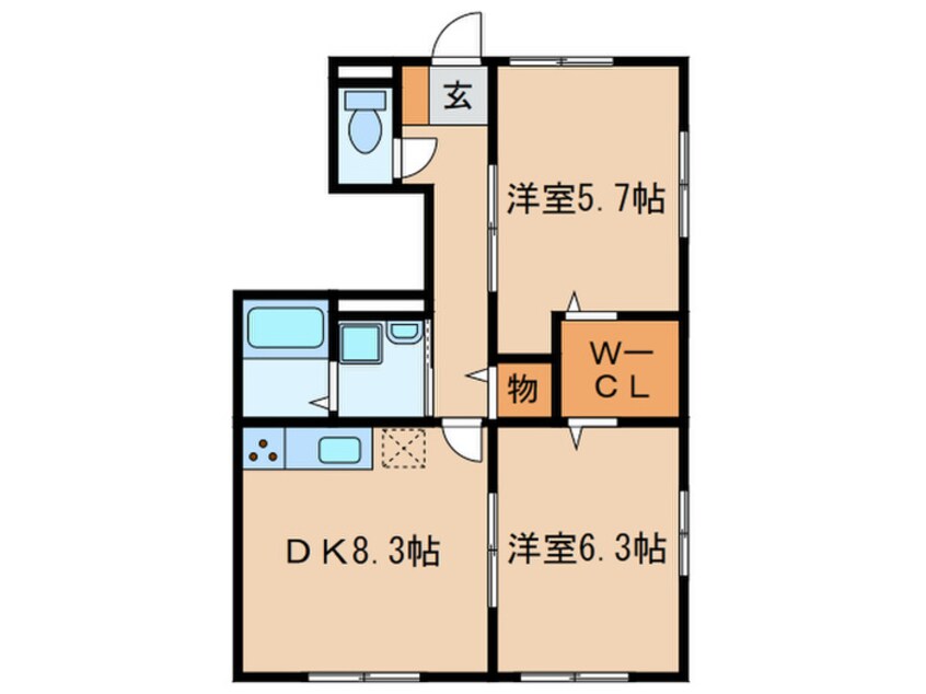 間取図 ジュヴィエ弐番館