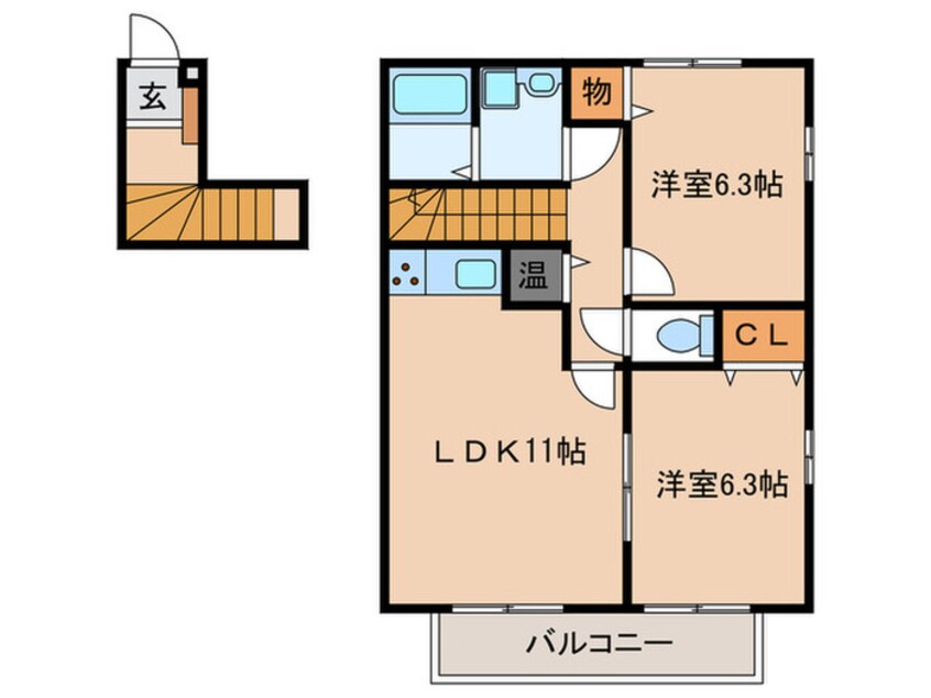 間取図 ジュヴィエ弐番館