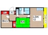 シャトー汐路 2LDKの間取り